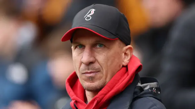 Bristol City boss Gerhard Struber on the touchline during the 2-0 defeat to Coventry