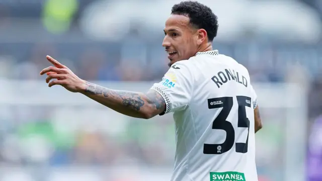 Ronald celebrates scoring