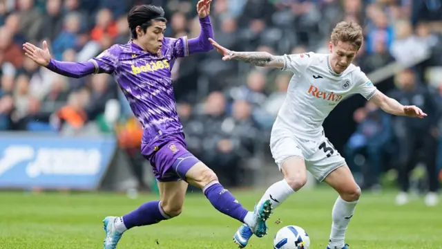 Swansea v Stoke match action