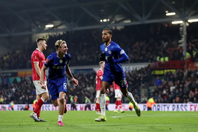 Joao Pedro of Chelsea celebrates