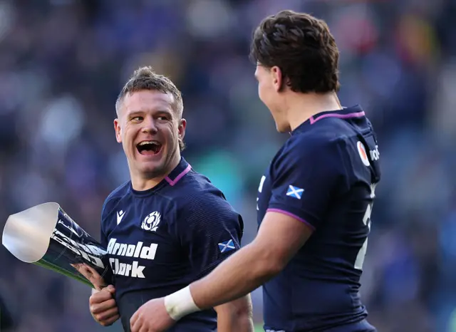 Darcy Graham and Tom Jordan celebrate