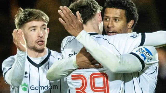 Dunfermline Athletic celebrate