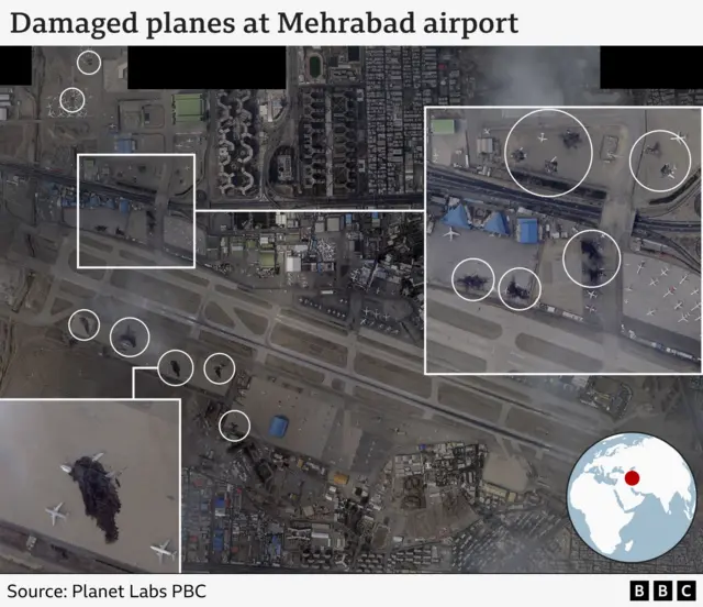 Satellite image of Mehrabad Airport