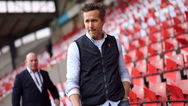Ryan Reynolds at walking in Wrexham