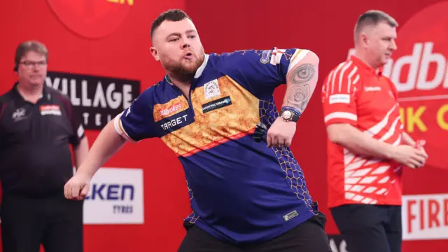 Josh Rock celebrates