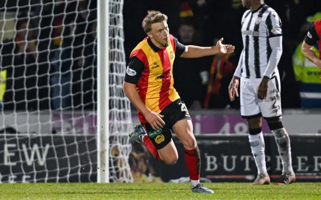 Ben Stanway celebrates