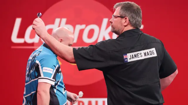 James Wade throws a dart