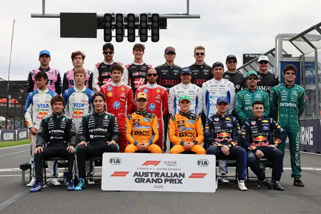 Drives pose on the grid for the 2026 photograph
