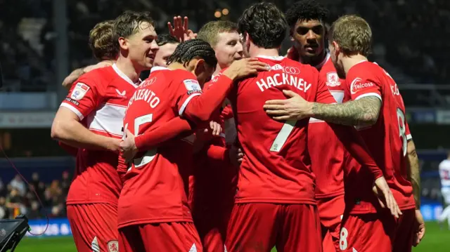 Middlesbrough players celebrate