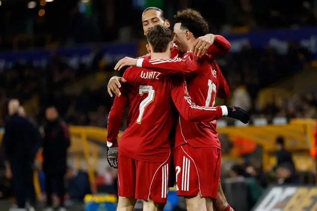 Liverpool celebrate in FA Cup