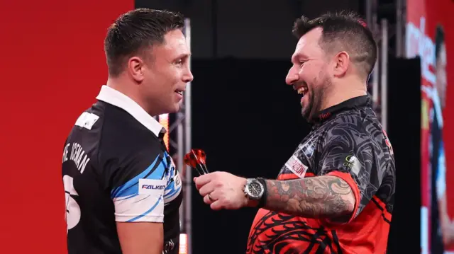 Gerwyn Price and Jonny Clayton in conversation