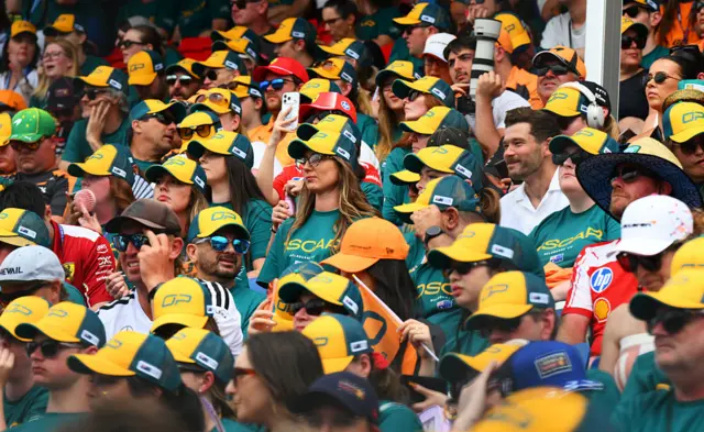 Fans in the stands in Melbourne