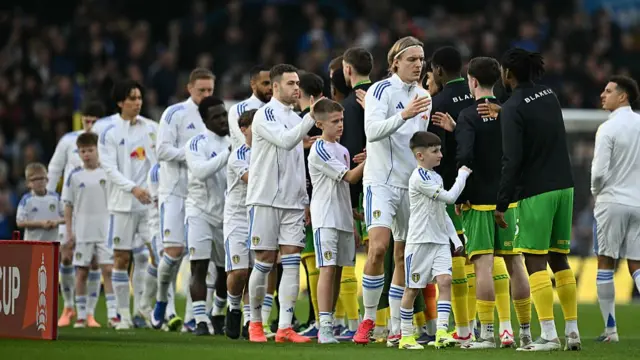 Leeds and Norwich players
