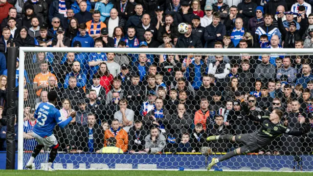 Gassama misses penalty for Rangers