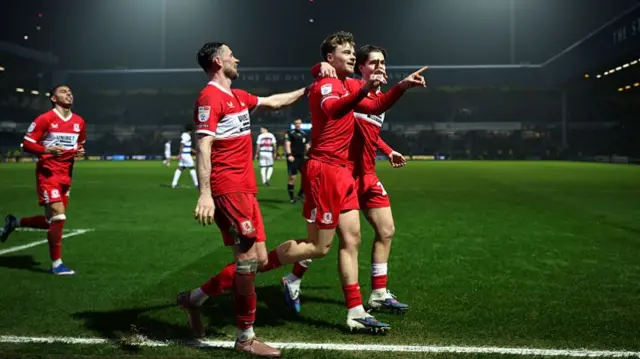 Tommy Conway celebrates scoring from the spot