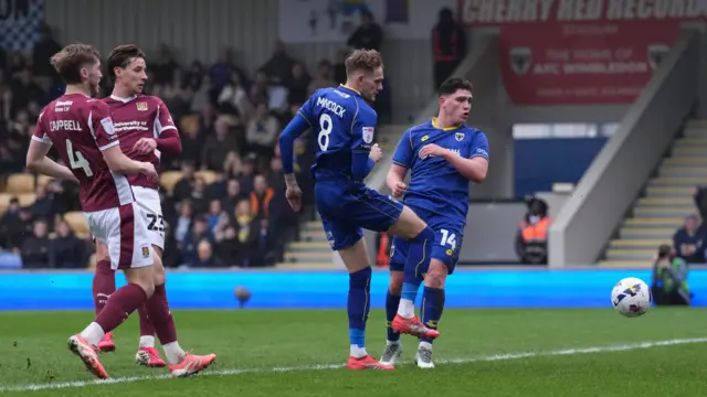 Callum Maycock scores