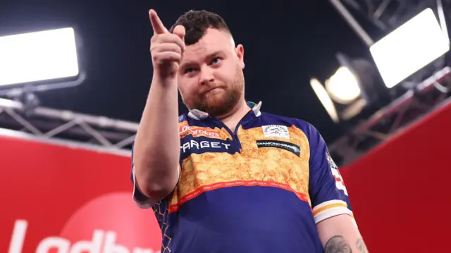 Josh Rock celebrates