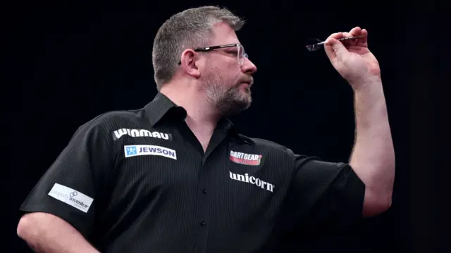 James Wade throws a dart