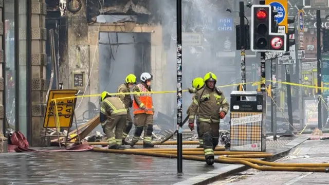 A group of fire fighters