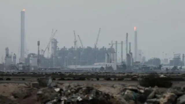QatarEnergy's liquefied natural gas (LNG) production facilities, pictured on 2 March