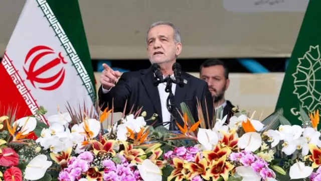 Masoud Pezeshkian has been Iran's president since 2024 - it's not clear if he is the person Trump was referring to