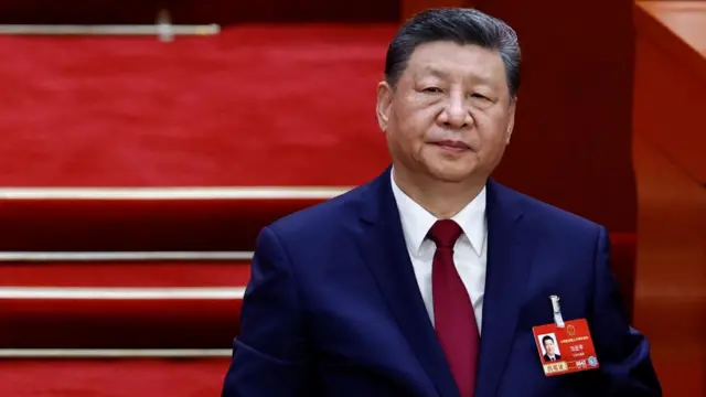 Chinese President Xi Jinping attends the closing session of the National People's Congress (NPC)