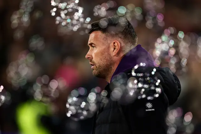Edwards surrounded by bubbles