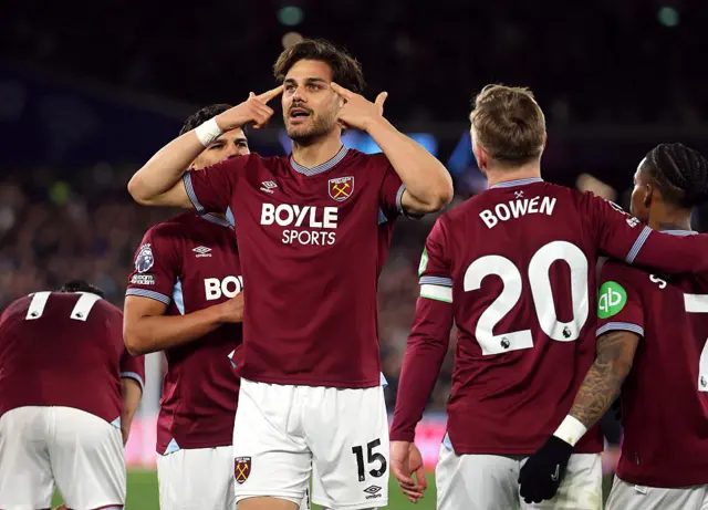 Mavropanos celebrates his opener