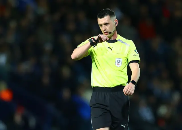 Referee Lewis Smith during West Brom v Millwall