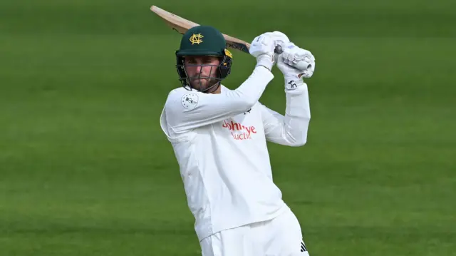 Fergus O'Neill in action for Notts against Glamorgan