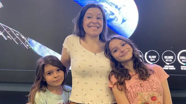 Sara Gomez brought her two daughters to the watch party