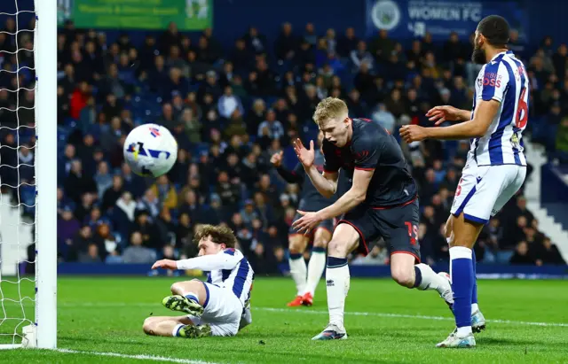 Josh Coburn rues his missed chance against West Brom
