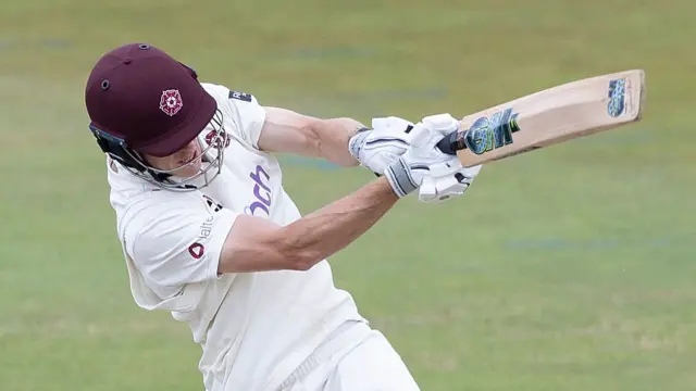 Calvin Harrison batting for Northants