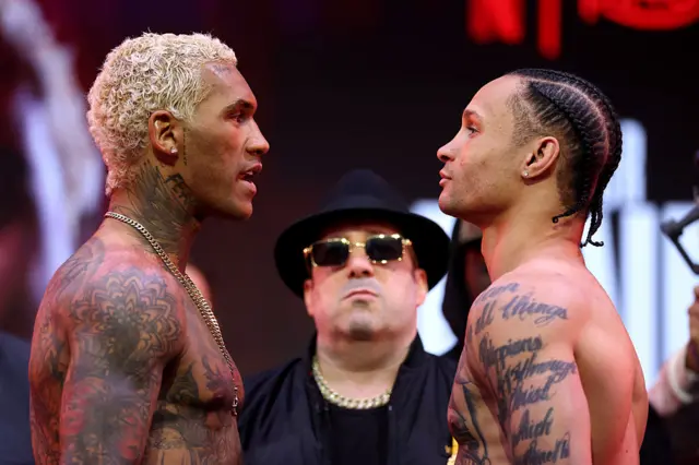 Conor Benn faces off with Regis Prograis