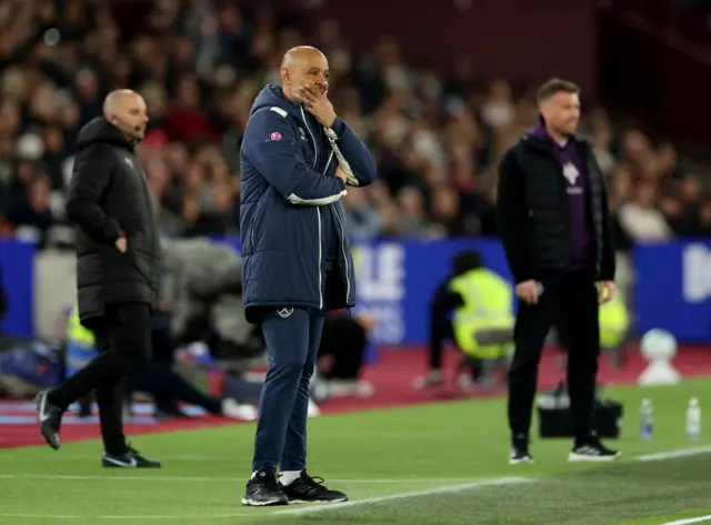 Nuno watches on intently
