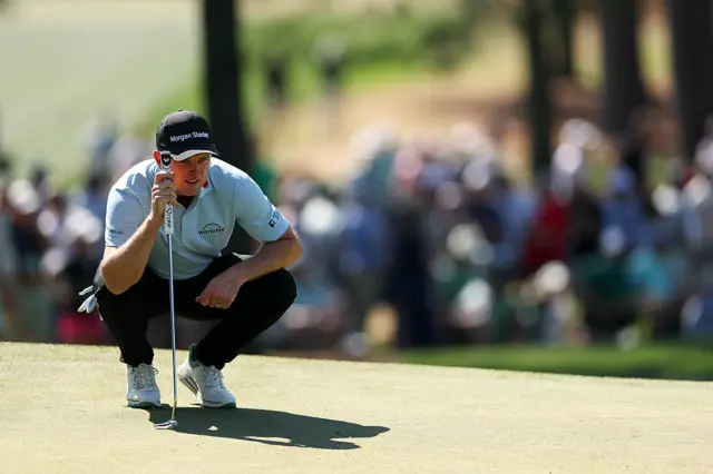 Justin Rose on day three of The Masters 2026