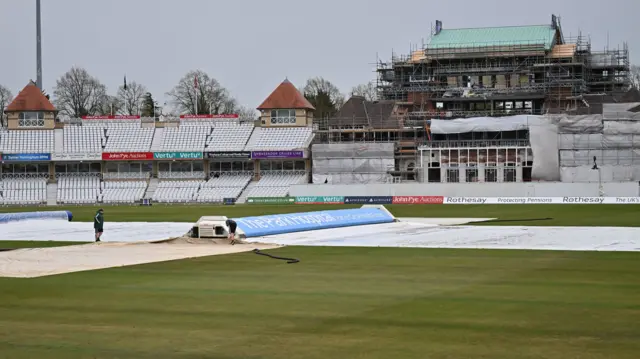 General view of Trent Bridge before day two of the County Championship One match between Nottinghamshire and Glamorgan