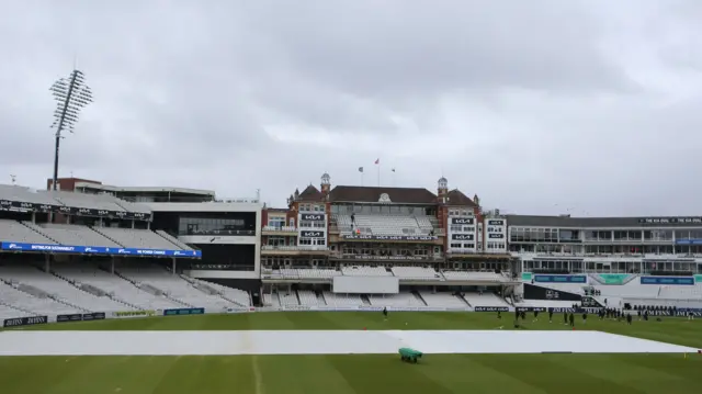 General view of the Kia Oval ahead of the start of play on day two during Surrey CCC vs Leicestershire CCC,
