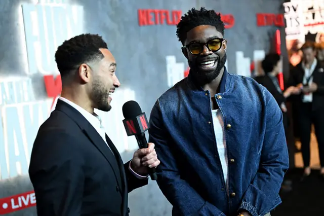 Micah Richards being interviewed