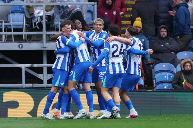 Mats Wieffer celebrating with teammates