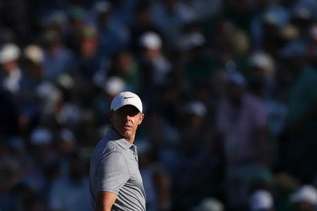 Rory McIlroy on day three of The Masters 2026