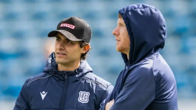 Dundee's Yan Dhanda and Brad Halliday