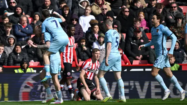 Hull City celebrate scoring