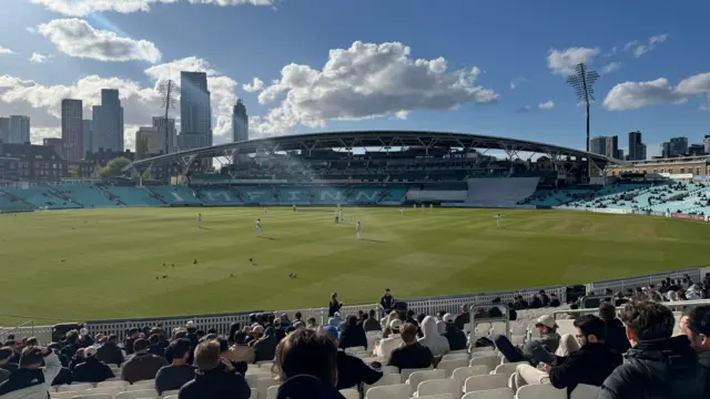 The Oval in the sun during Surrey v Leicestershire from the stands