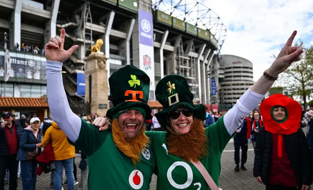 Ireland fans outside the stadium