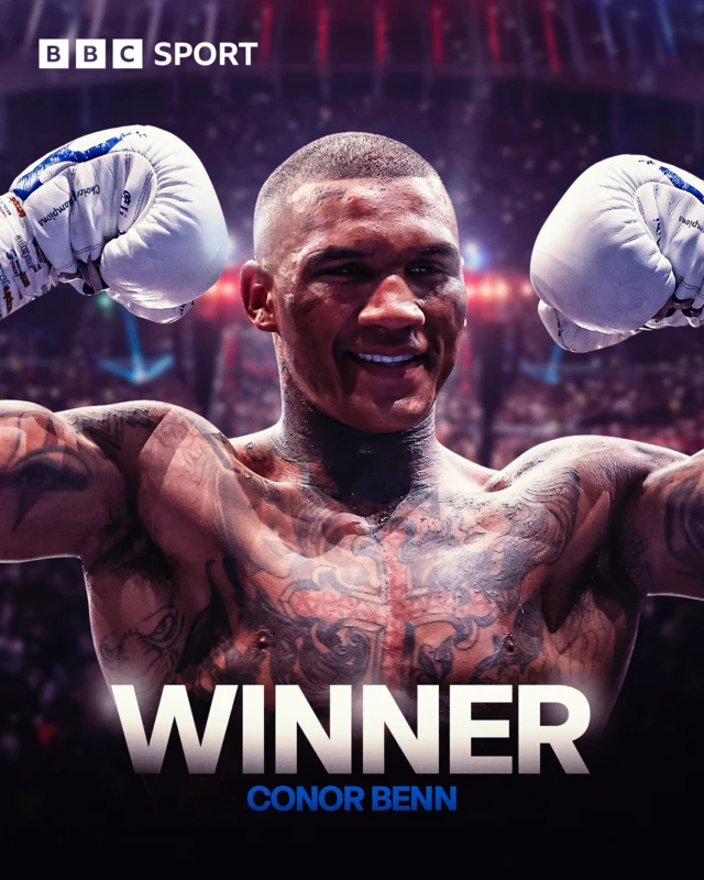 Conor Benn winner graphic
