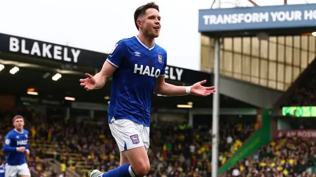 George Hirst celebrates scoring