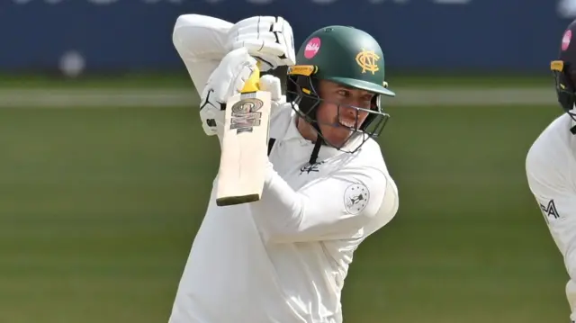 Ben Slater in action for Notts against Glamorgan
