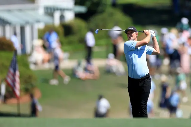 Justin Rose on day three of The Masters 2026