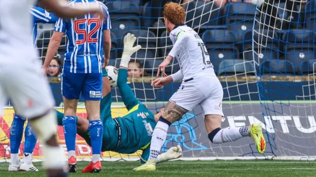Simon Murray scores for Dundee against Kilmarnock